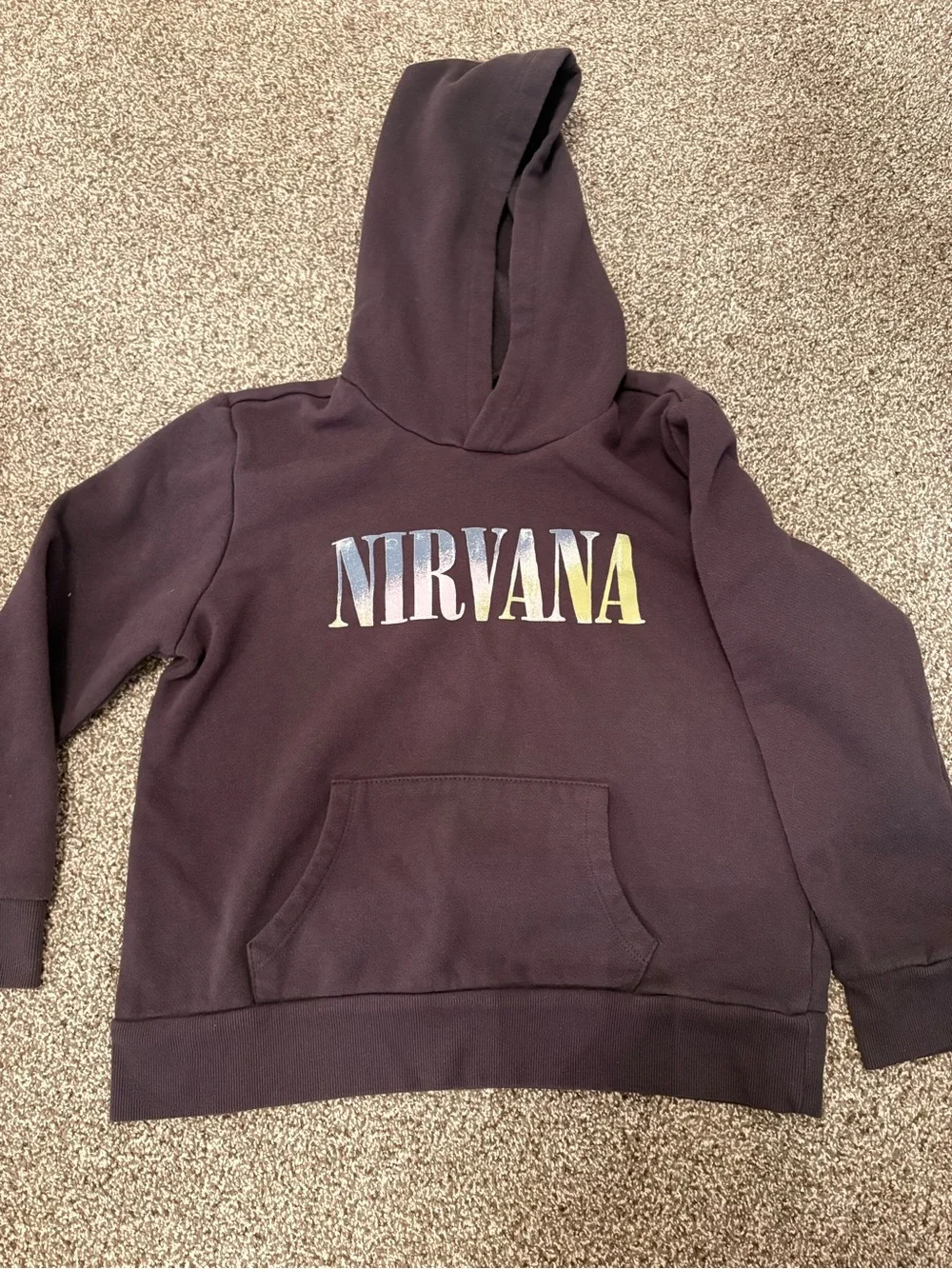 Nirvana Kids' Hoodie with Multicolor Lettering